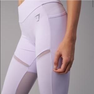 Gymshark Lavender Mesh Leggings W/ Pockets